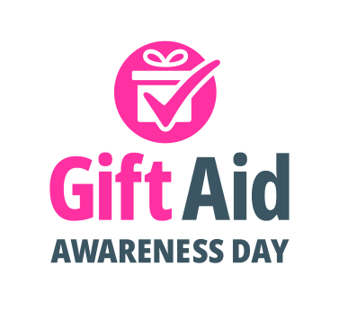 Gift Aid Logo, tick in box