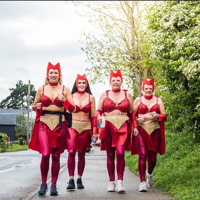 Caron and her group on their Moonwalk last year